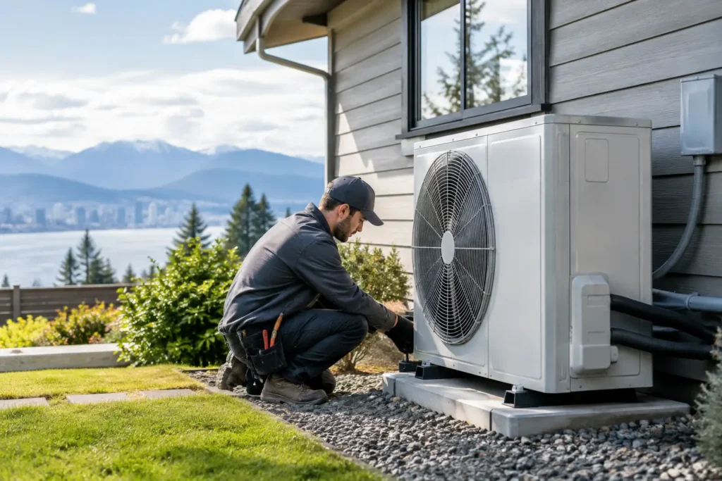 Heat Pump Retrofit Example for Lower Mainland Homes
